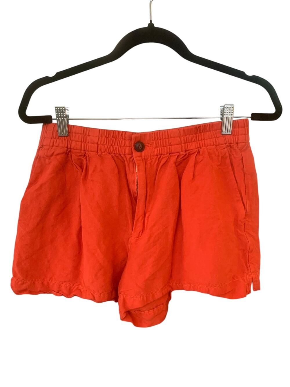 Madewell Red Orange Shorts Size XS Elastic Waist Lightweight Summer